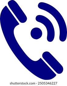 Classic phone logo with flat design style