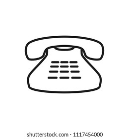 classic phone vector icon