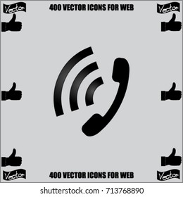 Classic phone vector icon