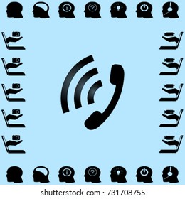 Classic phone vector icon