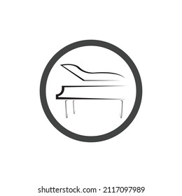 classic Piano Logo  illustration design template