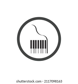 classic Piano Logo  illustration design template