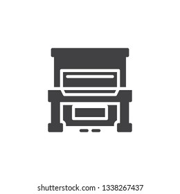 Classic Piano vector icon. filled flat sign for mobile concept and web design. Pianoforte musical instrument glyph icon. Symbol, logo illustration. Pixel perfect vector graphics