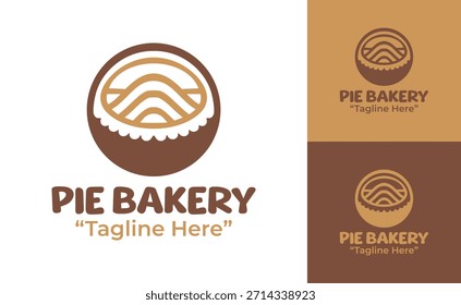 Un logotipo clásico de pastelería creado para las tiendas de postres tradicionales y panaderías familiares.