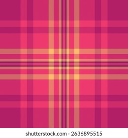 Classic pink plaid pattern. Traditional tartan design, perfect for backgrounds, textiles, or graphic projects needing a warm, vintage feel.