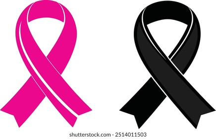 Design clássico do vetor da silhueta da fita rosa