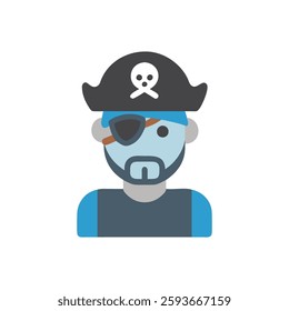 A classic pirate icon representing nautical themes and adventures.