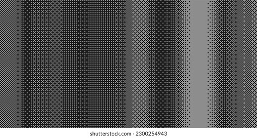 Classic Pixel Art Dithering Background. Black and White Pixel Linear Gradient Pattern. Vector Illustration.