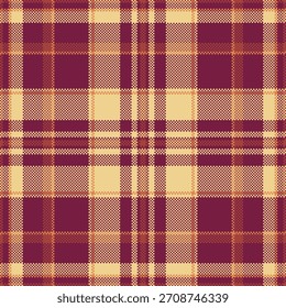 Classic pixelated plaid pattern. Retro style cloth background, perfect for textile design, wallpapers, or festive autumn and winter projects.