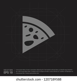 Classic pizza icon - Black Creative Background - Free vector icon