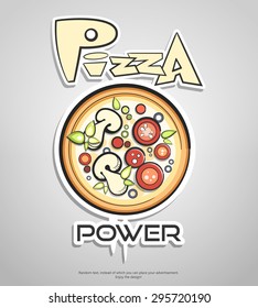 Classic pizza logo. Vector eps 10