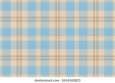 Classic plaid pattern. Blue and beige checkered design, traditional textile. Use for backgrounds, fabrics, apparel, decor. Rustic, cozy, versatile.