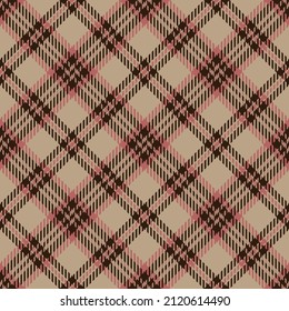 Classic plaid pattern in brown and violet. Tartan plaid patern for blanket, skirt, shirt, tablecloth and other fabric textile design