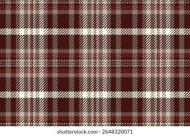 Classic plaid pattern. Fabric texture in warm brown and neutral tones. Ideal for backgrounds, apparel design, or seasonal marketing materials, adding a cozy feel.