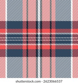 Classic plaid pattern featuring red, navy, white, and black. Timeless design perfect for textiles, backgrounds, or festive themes. Adds a touch of heritage.