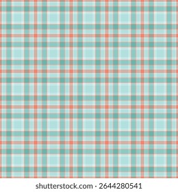 Patrón clásico de cuadros con una sensación ligera y aireada. El suave coral turquesa crea un diseño encantador y versátil. Ideal para fondos, textiles o proyectos de arte digital.