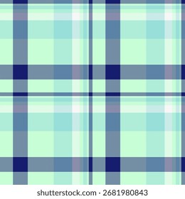 Patrón clásico de cuadros en refrescantes azules pastel y verdes.  Diseño textil sin costuras para fondos, ropa o proyectos de diseño digital. Versátil y llamativo.