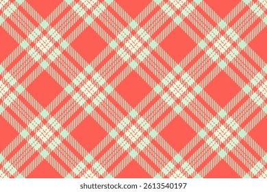 Classic plaid pattern in salmon and soft green. Great for backgrounds, textiles, or holiday themes. Adds a warm, vintage touch. Versatile design element.