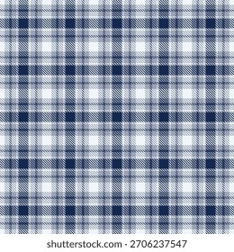 Classic plaid pattern in shades of blue and white. Timeless textile design, ideal for backgrounds, fabric design, or vintageinspired projects. Versatile  stylish.