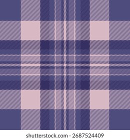 Classic plaid pattern in shades of purple and pink. Versatile background for design, fashion, or festive themes. Textile texture. Elegant, stylish, and timeless.