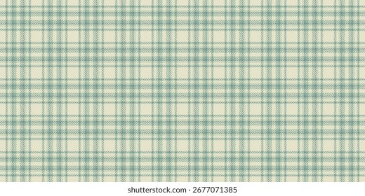 Classic plaid pattern in soft blue and beige. Seamless texture for backgrounds, fabrics, and designs. Versatile for traditional or modern projects.