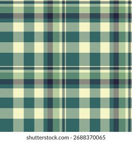 Classic plaid pattern with teal, green, and cream hues. Versatile design for backgrounds, textiles, and graphic projects. Use for a timeless, rustic feel.