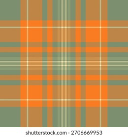 Classic plaid pattern in warm autumn hues. Textile design for backgrounds, apparel, decor. Versatile for crafting, fashion, and traditional themes.