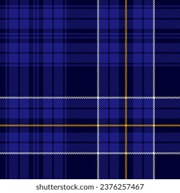 Classic plaid or tartan pattern with yellow and blue