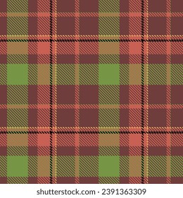 Classic Plaid Tartan (red,green,) Seamless Pattern for shirt printing,clothes, dresses, tablecloths, blankets, bedding, paper,quilt,fabric and other textile products. Vector illustration