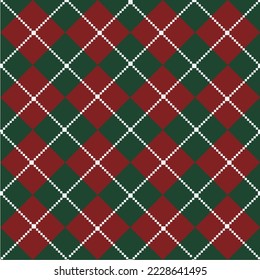 Classic Plaid Tartan (red,green,white) Seamless Pattern for shirt printing,clothes, dresses, tablecloths, blankets, bedding, paper,quilt,fabric and other textile products. Vector illustrations