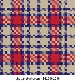 Classic Plaid Tartan Seamless Pattern Background