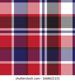 Classic Plaid Tartan Seamless Pattern for shirt printing, fabric, textiles, jacquard patterns, backgrounds and websites
