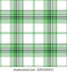 Classic Plaid Tartan ( white, green, ) Seamless Pattern for shirt printing,clothes, dresses, tablecloths, blankets, bedding, paper,quilt,fabric and other textile products. Vector illustration