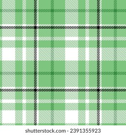 Classic Plaid Tartan ( white, green, ) Seamless Pattern for shirt printing,clothes, dresses, tablecloths, blankets, bedding, paper,quilt,fabric and other textile products. Vector illustration