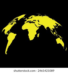 Planeta tierra clásica con estilo de gradiente. Globo en estilo plano Globo en estilo redondo.