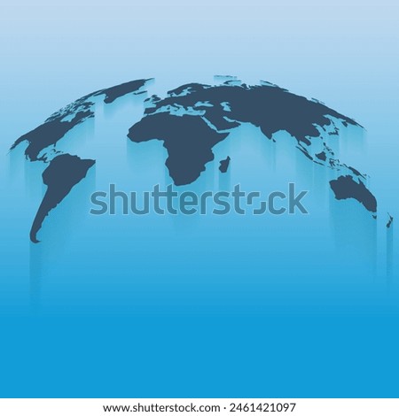 Classic planet earth with gradient style. Globe in flat style Globe in round style.