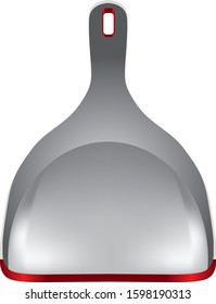 Classic plastic dustpan. Trash can with rubber insert.
