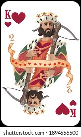 Classic Playing Card King Heart