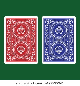 Classic playing cards back design