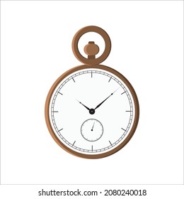 Classic pocket watch vector illustration timer countdown