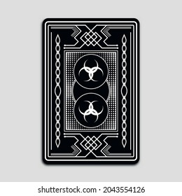 classic poker card backs with space for logos