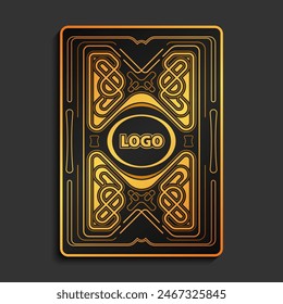 classic poker card backs with space for logos and seamless pattern