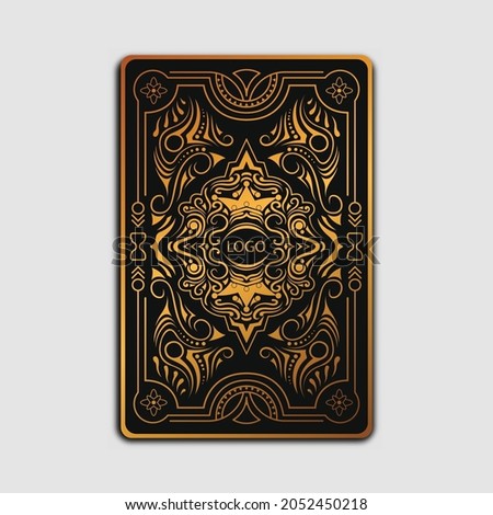 classic poker card backs with space for logos