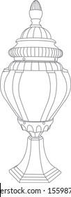 classic pole lamp drawing design