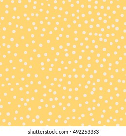 Classic Polka Dots pattern. Hand drawn ink texture with small dots. Elegant and simple Dotted background.