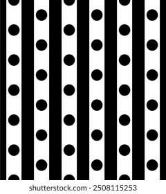 Classic Polka Dots  Striped Pattern 50'