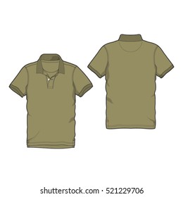 Classic Polo Shirt Vector Template