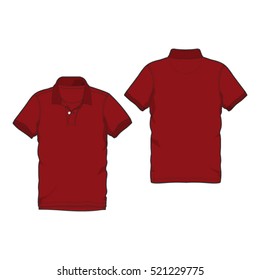 Classic Polo Shirt Vector Template