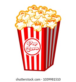 Popcorn Popping Red Yellow Strip Box Stock Vector (Royalty Free) 1570482856