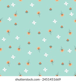Classic Popular Flower Seamless pattern background.Perfect for wallpaper, fabric design, wrapping paper, surface textures, digital paper